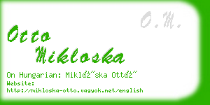 otto mikloska business card